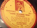 LOUIS ZINGONE MIND READING TRICK/THE MAGIC NAME 78 RPM 1940 (EX)