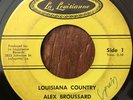 ALEX BROUSSARD Louisiana Country b/w ED JUNEAU Helen CAJUN 45 *hear*