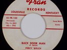 PERCY WELCH: Back Door Man US FRAN Louisville Kentucky R&B Blues 45 Rare