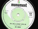 Joe Simon - The Girls Alright With Me - Monument  - Northern Soul / Mod