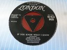 TOM TALL AND RUCKUS TAYLOR IF YOU KNOW WHAT I KNOW 1956 LONDON TRI 45-HLU 8429