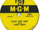 Rare 1959 CONNIE FRANCIS Rock'n Roll 78 RPM Record. Plenty Good Lovin'