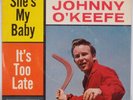 JOHNNY O’KEEFE: She’s My Baby LIBERTY DJ Promo 45 PS Aussie Rockabilly Teen