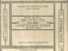 Elvis Presley SPD-15 Reproduction  45 rpm EP Record  Sleeve