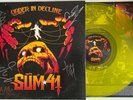 SUM 41 ORDER IN DECLINE HAND SIGNED (SMUDGED) AUTOGRAPH LIMITED YELLOW VINYL NEW