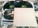 BEATLES WHITE ALBUM  UK RARE STICKERED PATHE MARCONI CONTRACT + POSTER & PICS