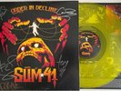 SUM 41 ORDER IN DECLINE SIGNED AUTOGRAPH YELLOW VINYL NEW - SOME SLEEVE DAMAGE