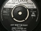 JAMES BROWN - HAVE MERCY BABY /JUST WON'T DO RIGHT - UK LONDON HL 9945. VG+