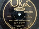 PREWAR GOSPEL 78 REV. J. M. GATES Women Spend Too Much Money Okeh 8606