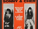 SONNY & CHER: What Now My Love / I Look For You 45 (Italy, PS) Rock & Pop