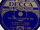 Al bowlly 78 The Very Thought Of You / True