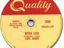 Rare 1959 CARL MANN Rock'n Roll 78 RPM Record. Mona Lisa