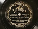 JAZZ SAM KU WEST Stack O'Lee Blues / Wang Wang Blues VICTOR 21422 E-