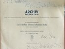 BACH, MAINARDI CELLO SUITES No. 5 ARCHIV 13034 AP 10” SIGNED BY ENRICO MAINARDI