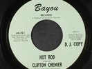 CLIFTON CHENIER: Hot Rod / Louisiana Blues 45 Blues & R&B