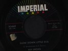 ROY BROWN: Slow Down Little Eva / The Tick Of The Clock 45 (tag residue ol, pla