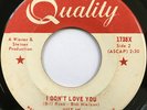 JUST US I Don't Love You CANADA GARAGE 45 *hear*