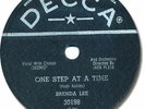 BRENDA LEE Rock'n Roll 78 RPM Record. One Step at a Time. Decca 30198