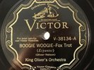KING OLIVER'S ORCH. VICTOR V - 38134 Boogie Woogie/ Mule Face Blues