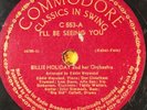 Billie Holiday I’ll Be Seeing You I’ll Get By COMMODORE 553 78