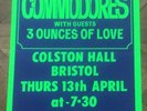 Commodores 3 Ounces Of Love Original Concert Poster Colston Hall  Bristol 1978
