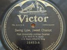 1909 Fisk University Jubilee Quartet Swing Low Sweet Chariot Victor 16453