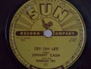 Johnny Cash 78rpm single 10-inch Sun Records #221 Hey, Porter & Cry  Cry  Cry