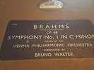 BRAHMS SYMPHONY NO1 IN C MINOR VIENNA PHILHARMONIC BRUNO WALTER HMV DB3277-3281
