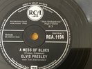Elvis Presley UK 78 rpm- A Mess of Blues. Excellent RCA 1194.