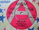 ERIC BURDON & THE ANIMALS  RING OF FIRE   RARE DEMO 7in SINGLE  MGM RECORDS 1968