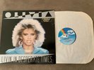 Olivia Newton-John Livin’ In Desperate Times 12” With Twist Of Fate Stamp PROMO