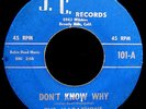 THE MARATHONS-Don't Know Why & The Stranger- Doo Wop-Soul 45-J.C. #101
