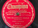 Champion 45179 Cliff Carlisle THE BRAKEMAN'S REPLY  1930 78 rpm  E+