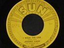 JOHNNY CASH: I Walk The Line / Get Rhythm 45 (nice copy ) Rockabilly