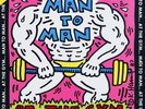 KEITH HARING VINYLE COVER ART - MAN TO MAN AT THE GYM - 1987 - ORIGINAL 45T