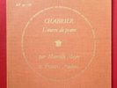 CHABRIER Piano Work MARCELLE MEYER - F. POULENC DISCOPHILES FRANCAIS DF 151-152