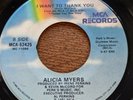 ALICIA MYERS You Get The Best From Me / I Want To Thank You MCA 52425 45 rpm R&B