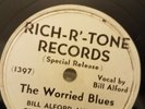 Rich-R-Tone 1006 Bill Alford and his Tennessee Hillbillies VG 78 RPM Record RARE