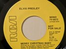 Elvis Presley Merry Christmas Baby Mono Promo 1971 45 RPM Vinyl picture sleeve