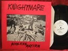 KNIGHTMARE Mindless Mayhem Lp Record Album heavy metal 1987 beaner records