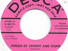 VERNON CLAUD Jungle Of Cement And Stone on Decca rockabilly bopper PROMO 45 HEAR