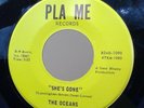 45 rpm Record - THE OCEANS - SHE'S GONE - On Pla-Me Label -  Garage