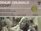 PHILIPS STEREO - GRUMIAUX - MOZART - VIOLIN CONC. KV 211 / SYMPH. CONCERTANTE NM