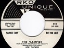 Mad Halloween Jazz Exotica JOE TUCKER The Vampire 45 RKO Unique HEAR
