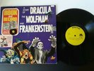 A Story Of Dracula, The Wolfman, Frankenstein 1975 Peter Pan Book & Record VTG