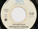 HOMEGROWN SYNDROME Confrontation 45 ARISTA 0594 boogie soul funk 7” HEAR