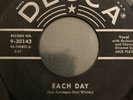 SYLVIA SYMS Each Day DECCA RECORDS 45, R&B, SOUL ORIG RARE VINYL