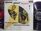 BLOW YOUR HORN LP BENNIE GREEN PAUL QUINICHETTE BLACK DECCA DL-8176 solid vg+