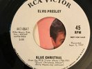Elvis Presley After The Sun Record Days - Blue Christmas RCA 45 Promo Record