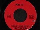 LOVATIONS: Heaven Told Me So /  	(i Keep Singing) La La La Ooh 45 (drill hole,